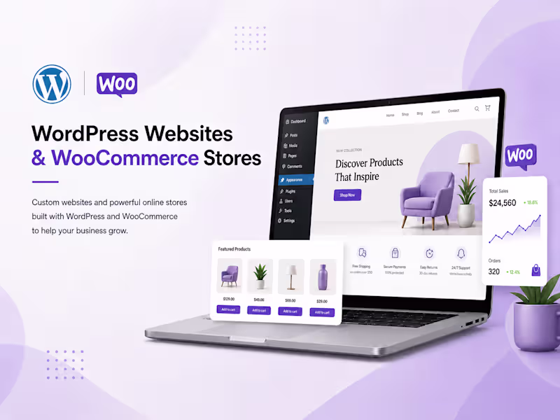 Cover image for WordPress Websites & WooCommerce Stores
