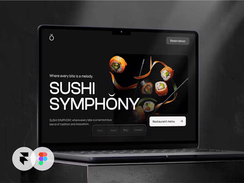Cover image for Sushi Symphony – Restaurant Framer template