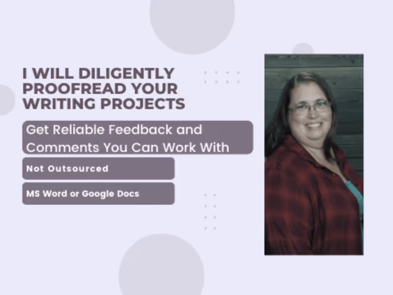 Cover image for Diligently proofread your writing project