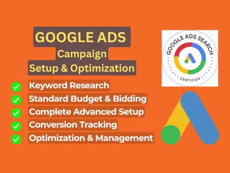 Cover image for You will get expert Google Ads setup and management