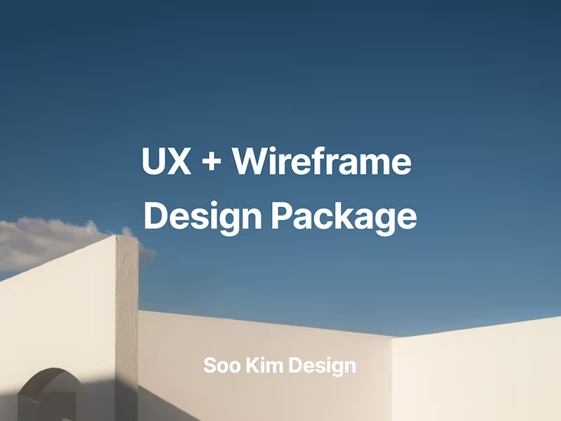 Cover image for UX + Wireframe Design Package