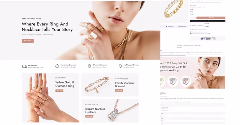 Cover image for Stunning Jewelry E-commerce Website Design for Modern Brands