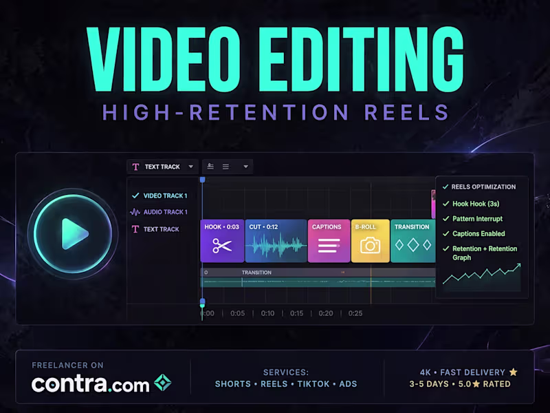 Cover image for Viral Reels & Short-form Video Editing for Instagram, YouTube