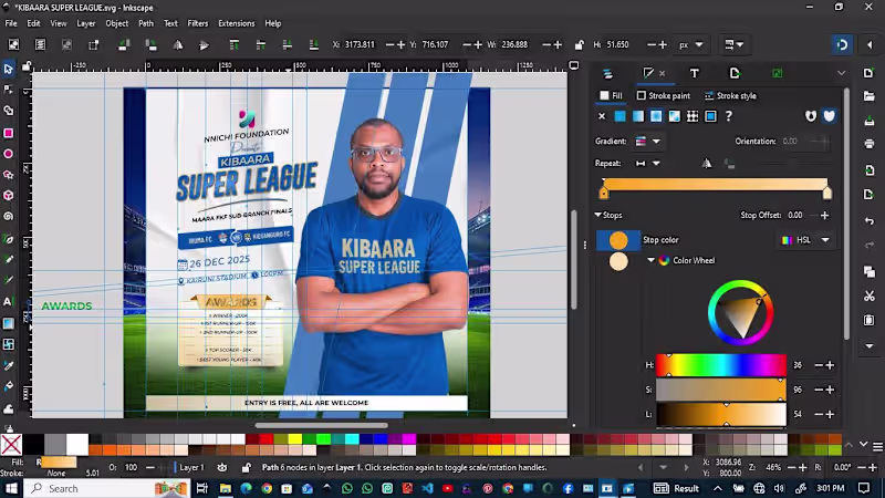 Cover image for To design a bold and engaging sports event poster that captu...