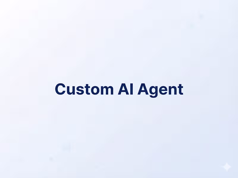 Cover image for Custom AI Agent