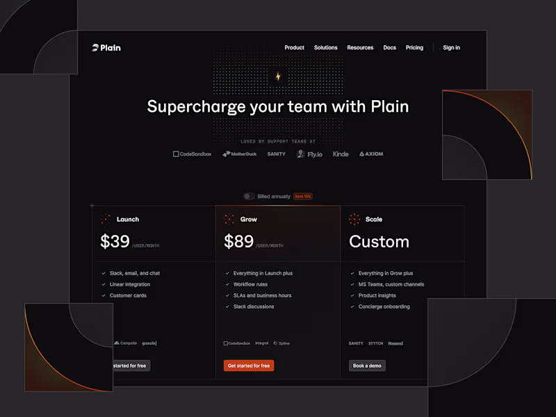 Cover image for Plain - Marketing website