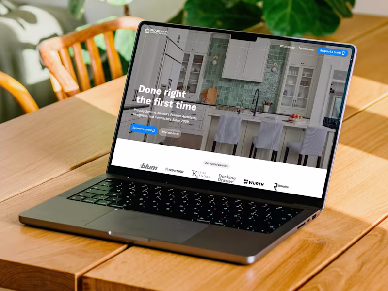 Cover image for Pro Atlanta Cabinetry - Landing Page Design for Small Business
