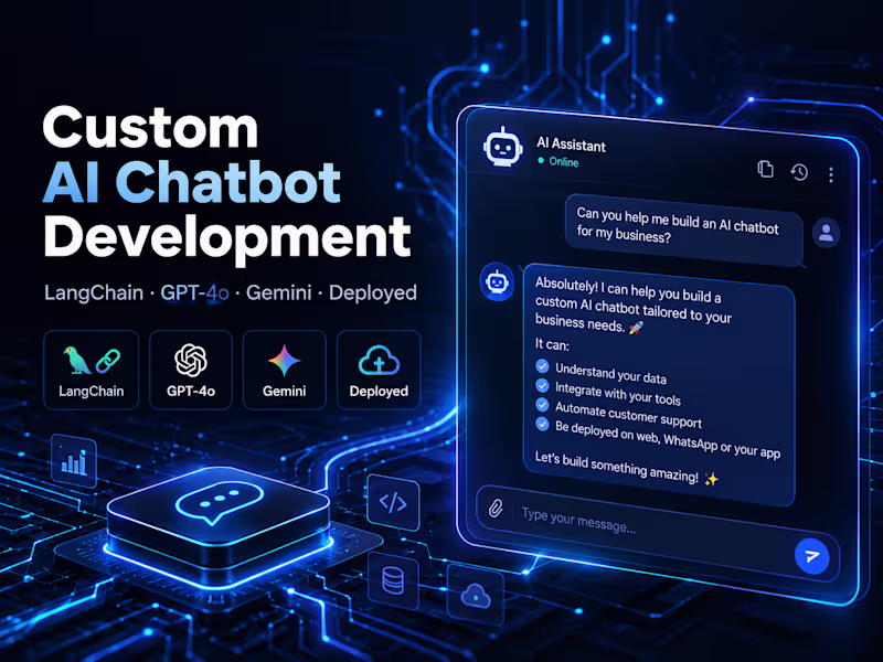 Cover image for Custom AI Chatbot & Agent Development