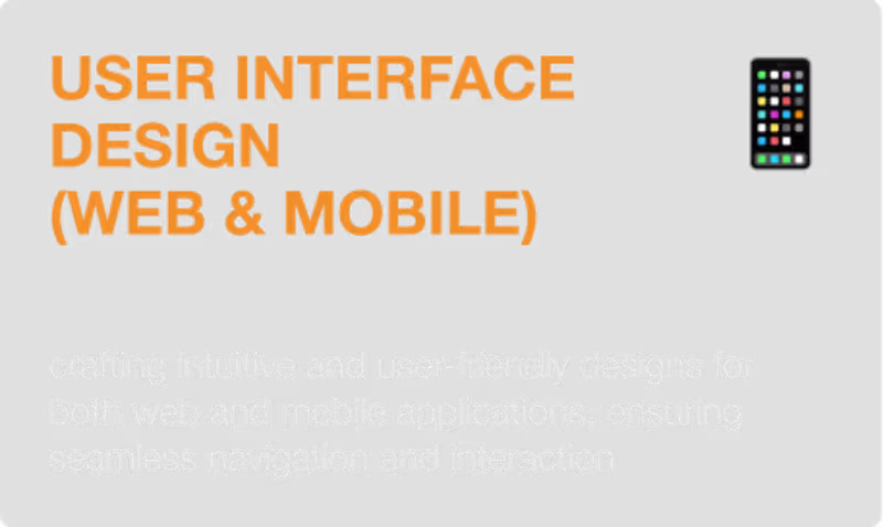 Cover image for User Interface Design  (web & mobile)
