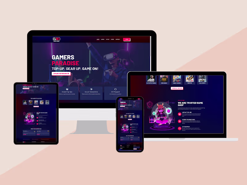 Cover image for Gamers Paradise - Gaming Website