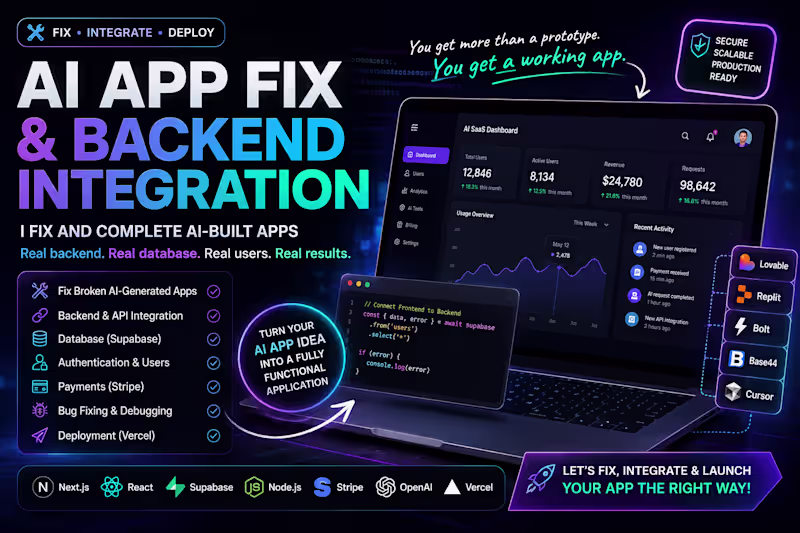 Cover image for AI App Fix & Backend Integration