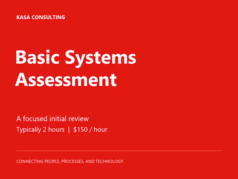 Cover image for Basic Systems Assessment