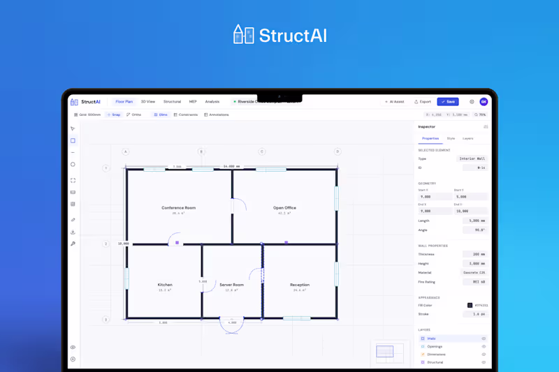 Cover image for StructAI — AI-powered Construction Design Platform