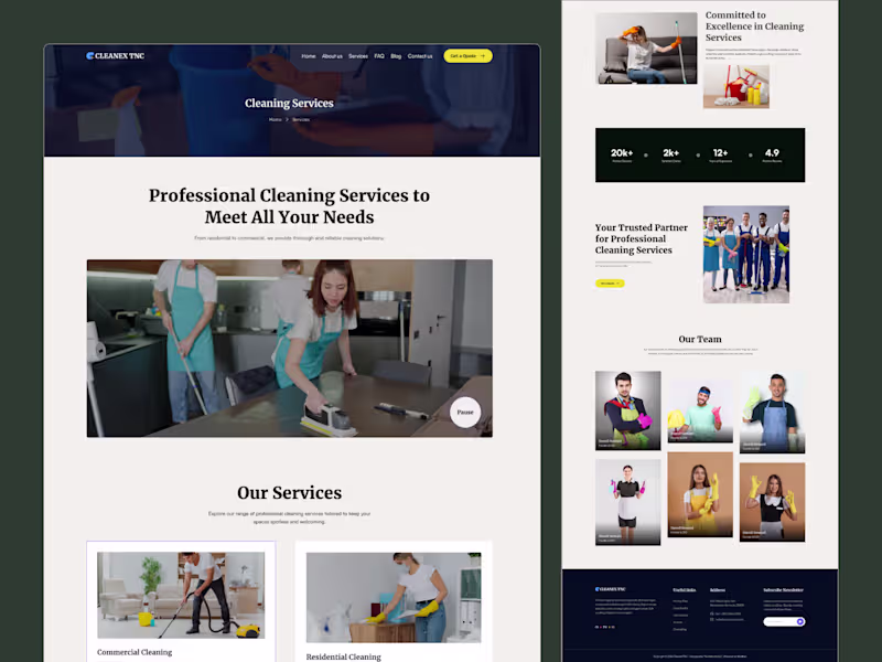 Cover image for CLEANEX TNC - Home Services Website Template