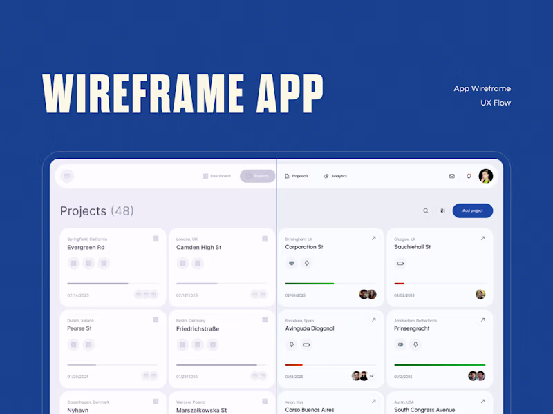 Cover image for App & MVP Wireframe Design