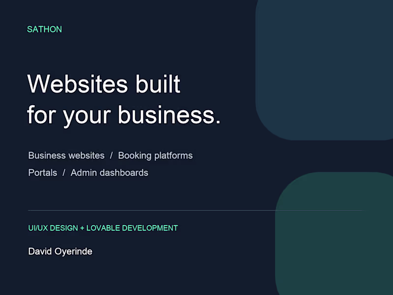 Cover image for Business Websites & Booking Platforms with Lovable