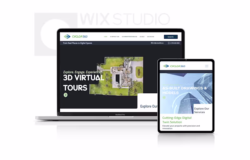 Cover image for Cyclop360 – Digital Twin & 3D Virtual Tour Website