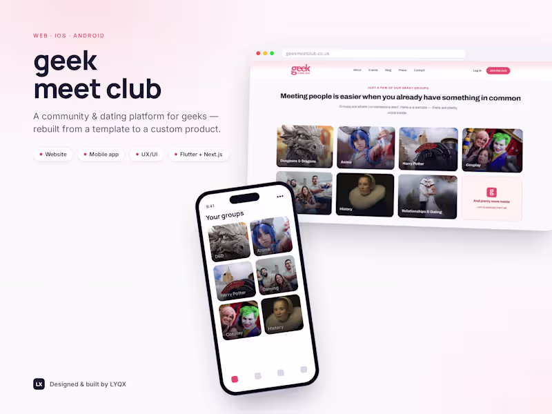 Cover image for Geek Meet Club - Community & Dating Platform