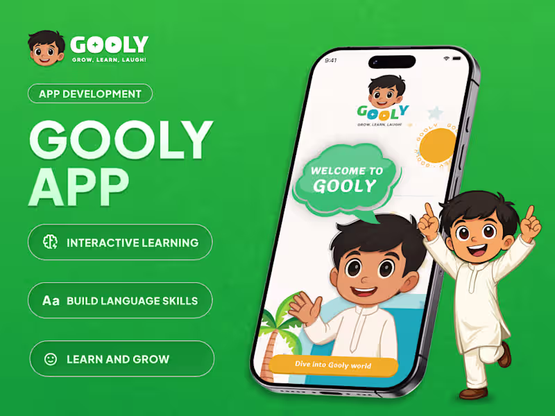 Cover image for GOOLY | AI-Powered English Learning App for Kids | React Native