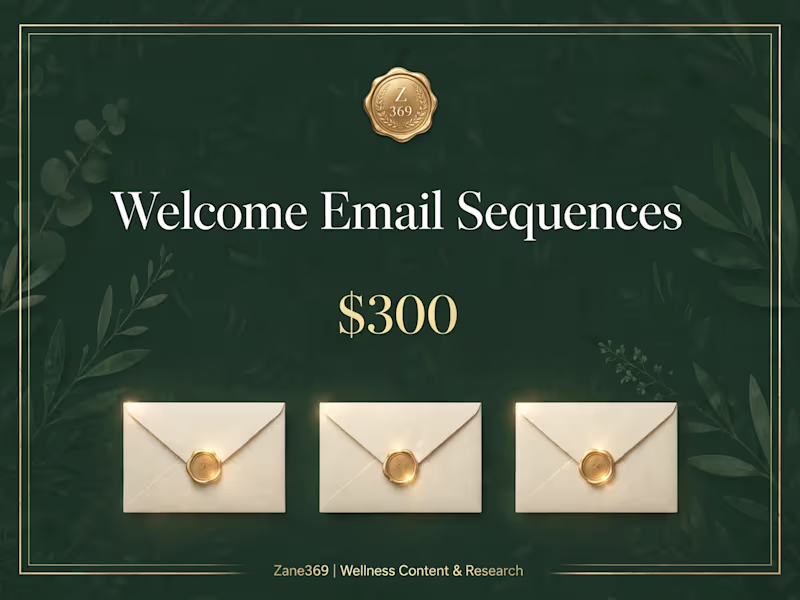 Cover image for Welcome email sequences for wellness brands, human-written