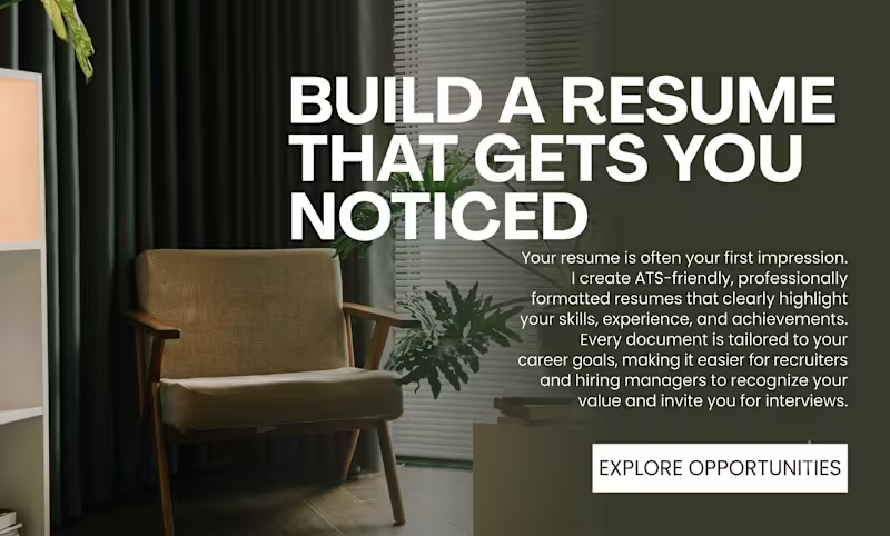 Cover image for Created professional ATS-friendly resumes and