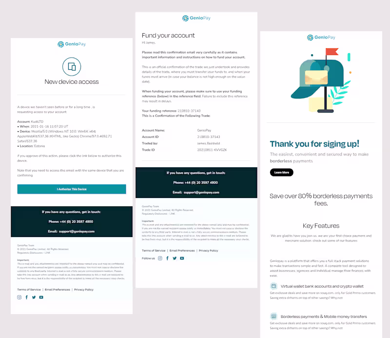 Cover image for Email Template Design System — Fintech
