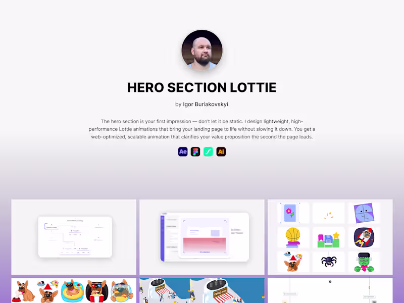 Cover image for Hero Section Lottie — Graphics + Animation