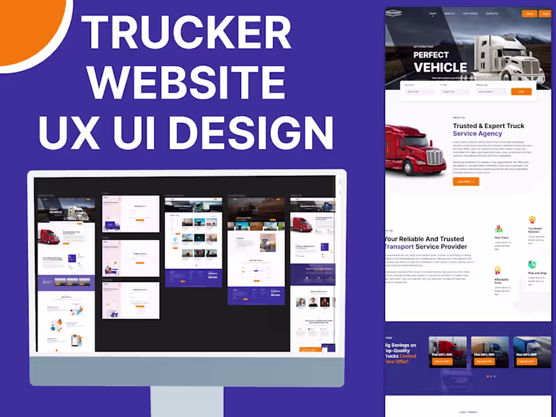 Cover image for Trucker | Website UI / UX Design