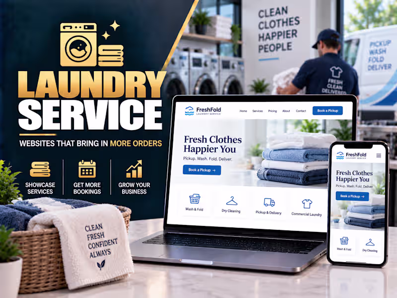 Cover image for 🧺 Laundry Service Website Design | WordPress Laundry Website