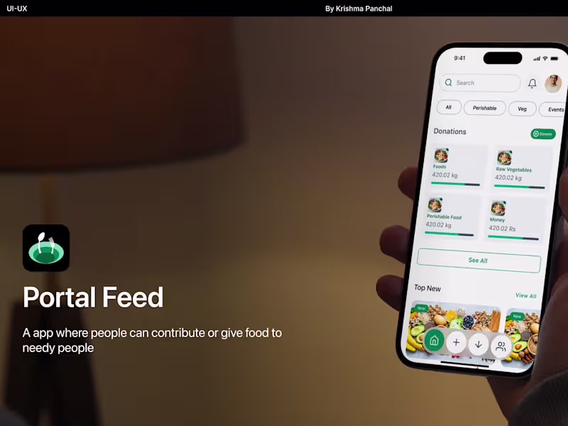 Cover image for Portal Feed – Food Donation UI/UX Case Study