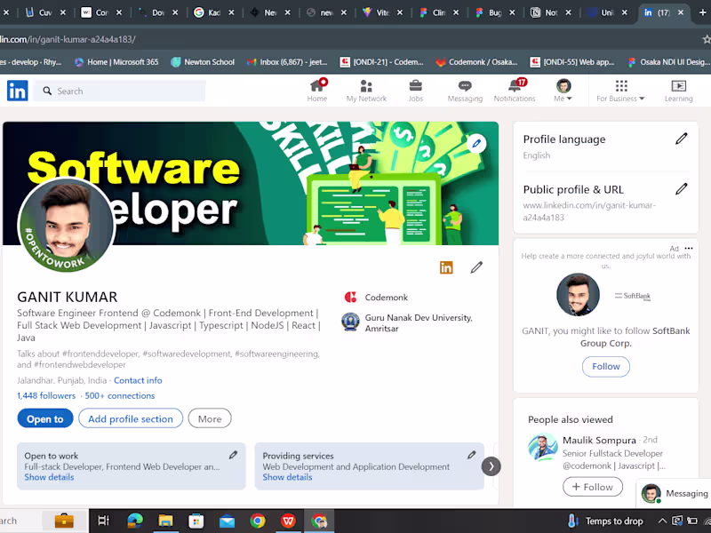 Cover image for frontend developer