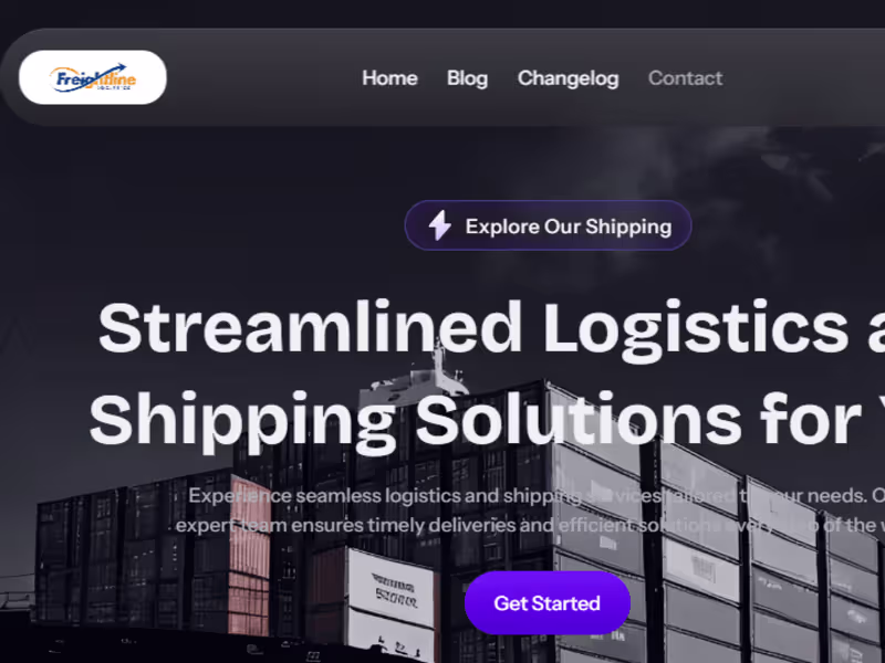 Cover image for Logistic Shipping Company Website