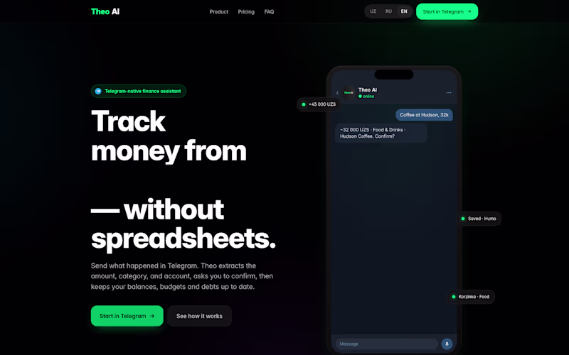 Cover image for Theo AI Finance Assistant