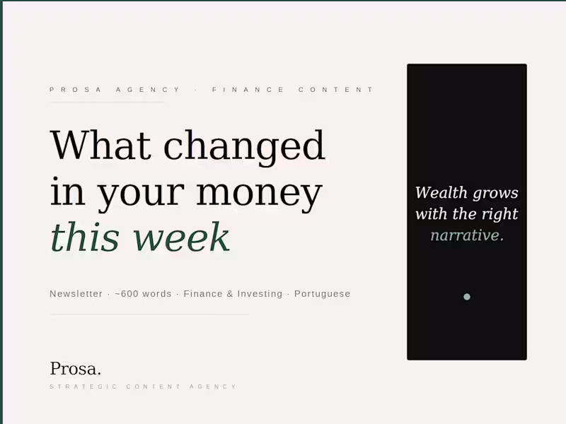 Cover image for A weekly finance newsletter edition