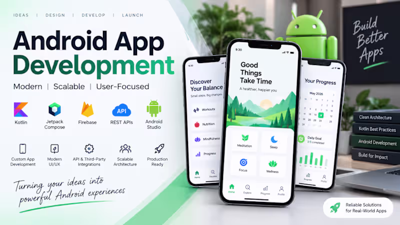 Cover image for Android App Development with Kotlin & Jetpack Compose