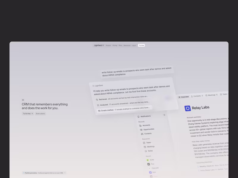 Cover image for Lightfield — AI-native CRM marketing