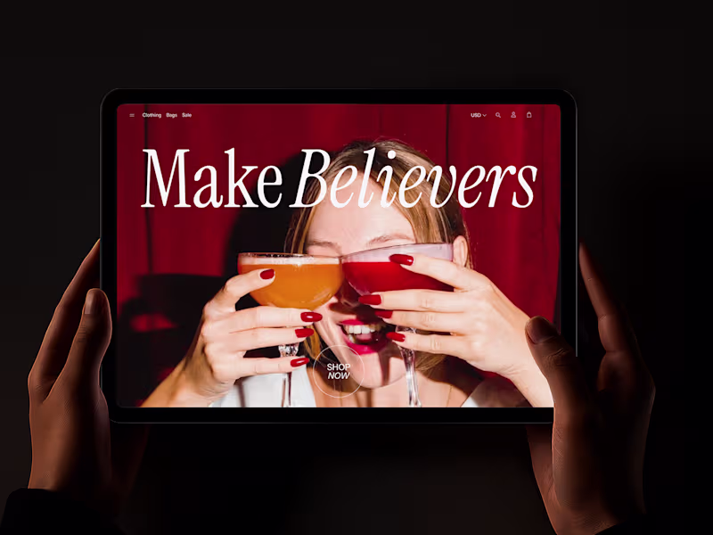 Cover image for Make Believers — Clothing. Bags.