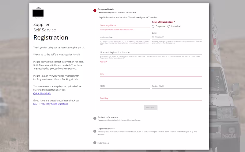 Cover image for Supplier Portal Project