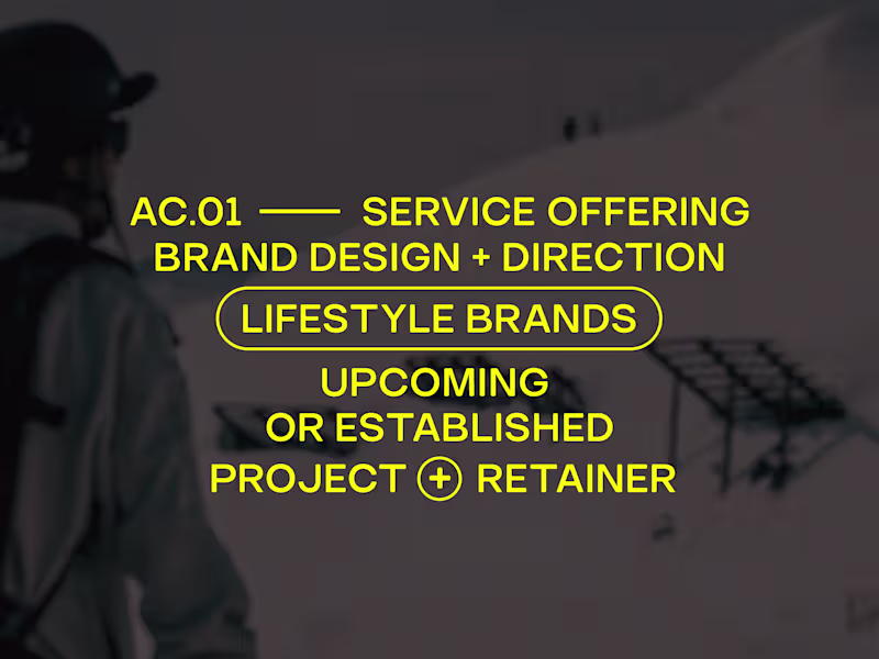 Cover image for Brand Identity and Creative Direction for Lifestyle Brands