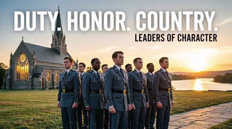 Cover image for Ad based on West Point.