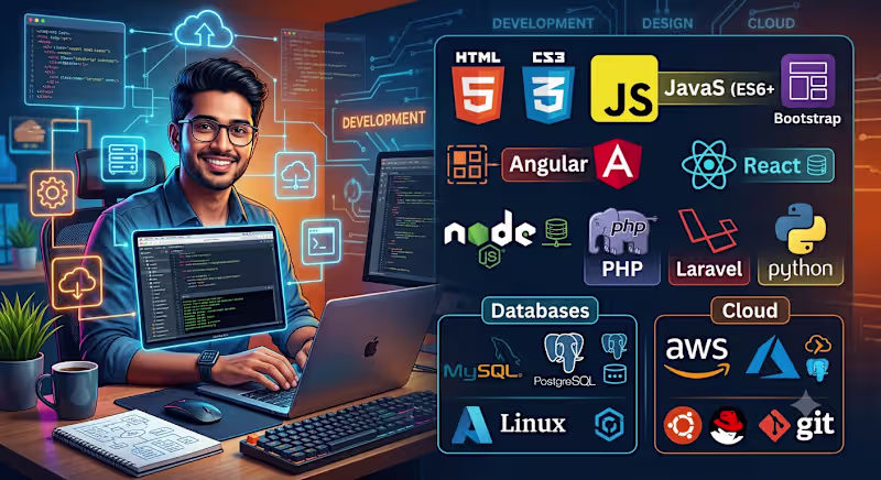 Cover image for Full-Stack Web Application Development (React, Angular, Laravel)