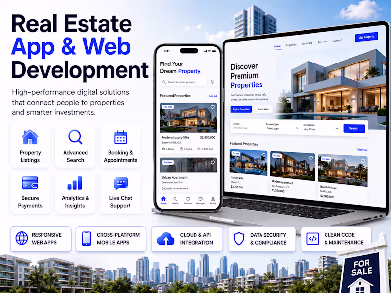 Cover image for Real Estate Marketplace App & Web Development