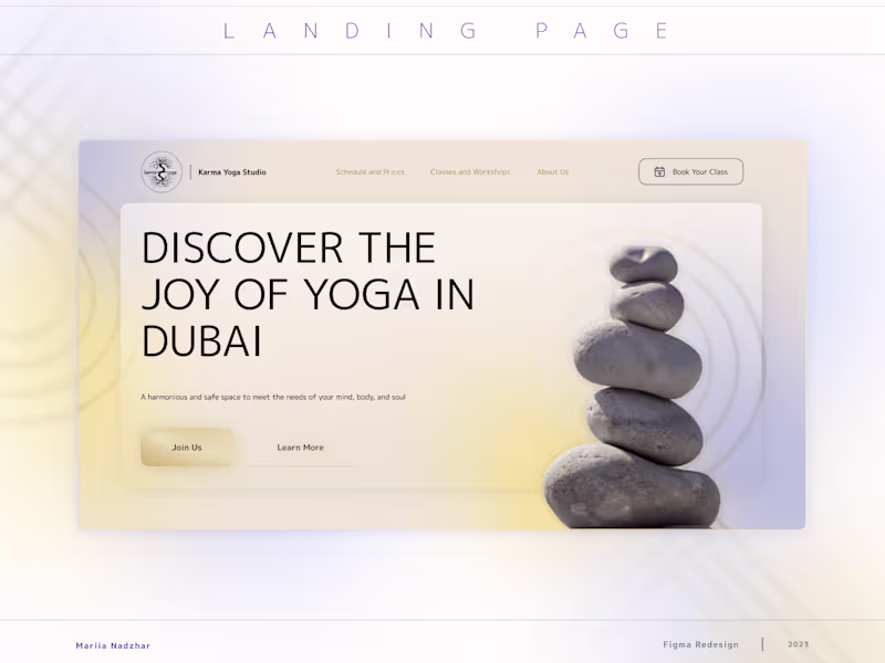 Cover image for Yoga Studio Landing Page 