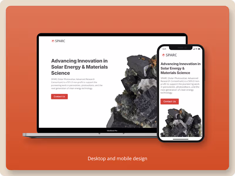 Cover image for Website design for a solar