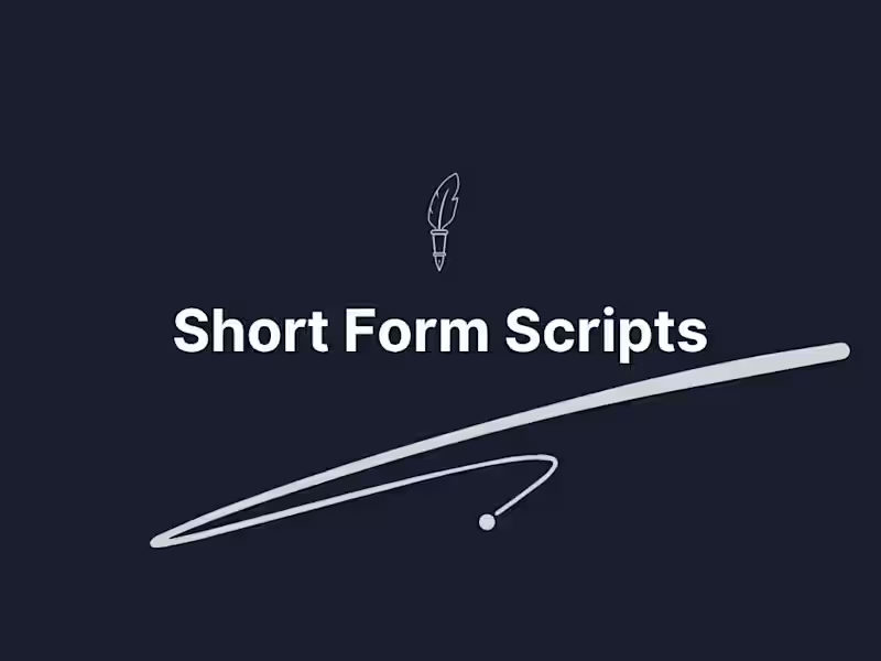 Cover image for Short Form Script