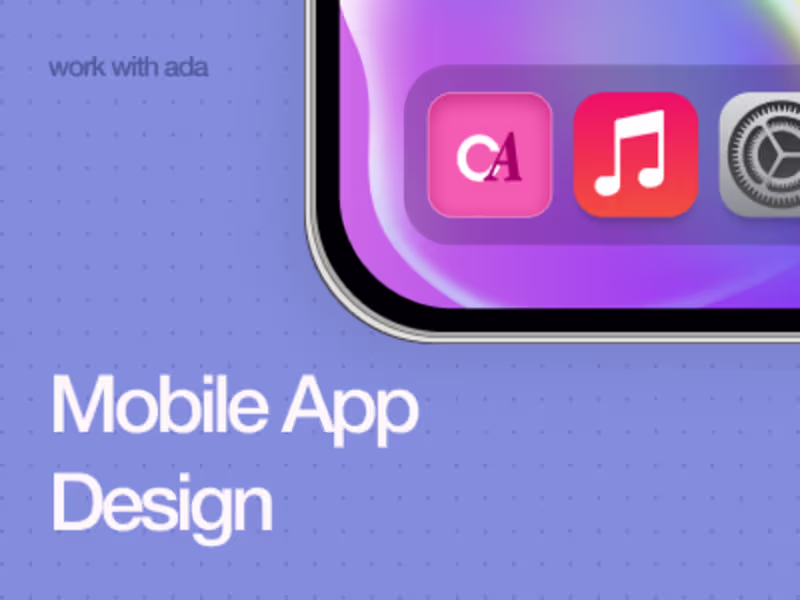Cover image for Mobile App Design (end- to end)