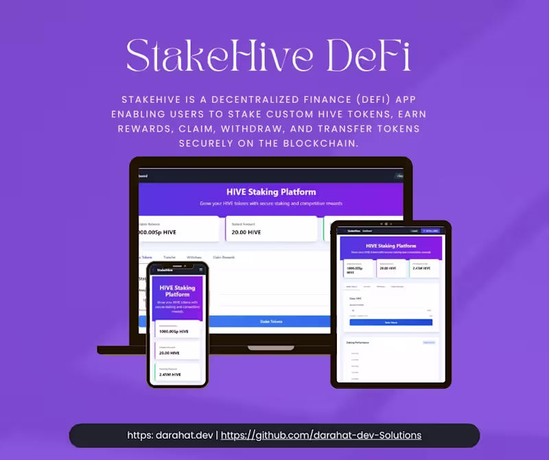 Cover image for StakeHive DeFi Staking Protocol Development