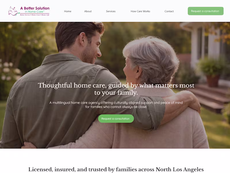 Cover image for A home care franchisee needed