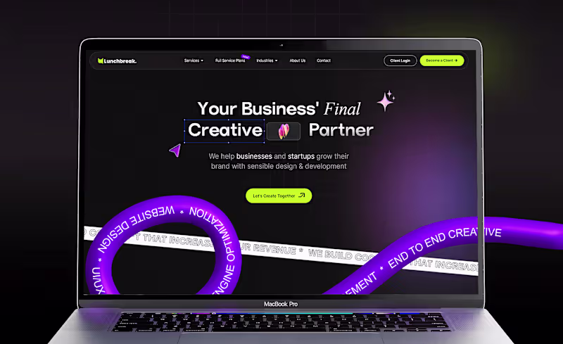 Cover image for Lunchbreak Creative Agency Hero Redesign 