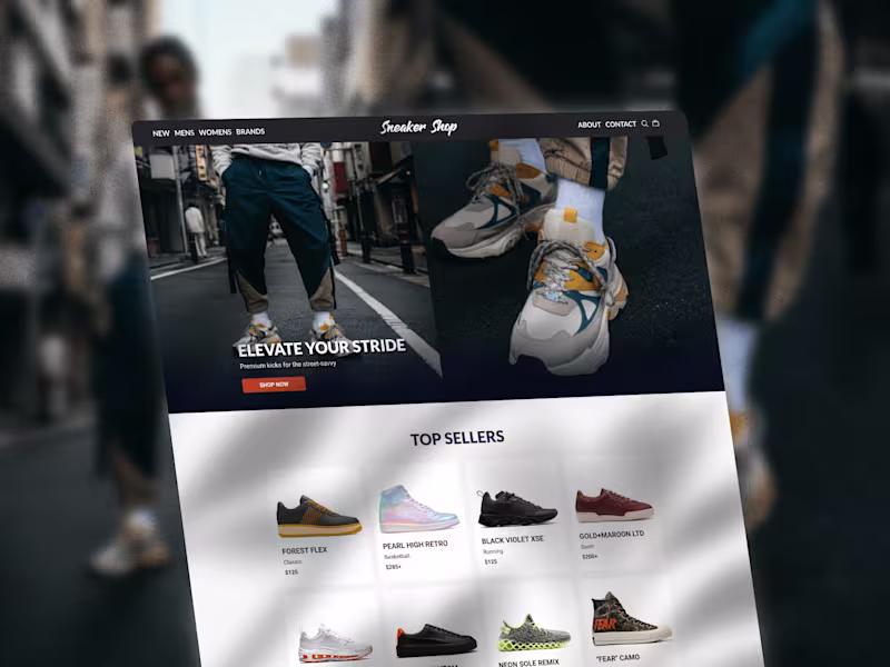 Cover image for E-commerce Template: HTML/CSS to Framer